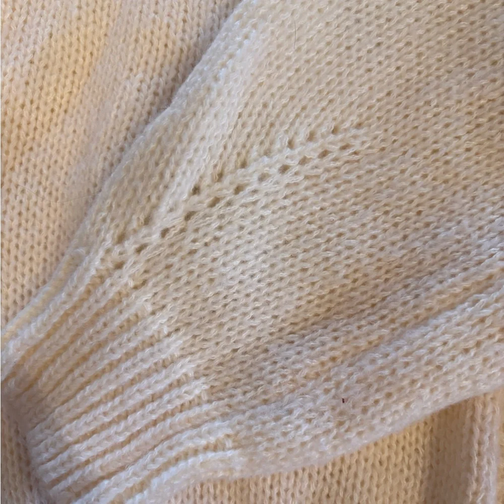 Luka Ivy Cream Cardigan with Festive Tree Accents - Picture 6 of 7